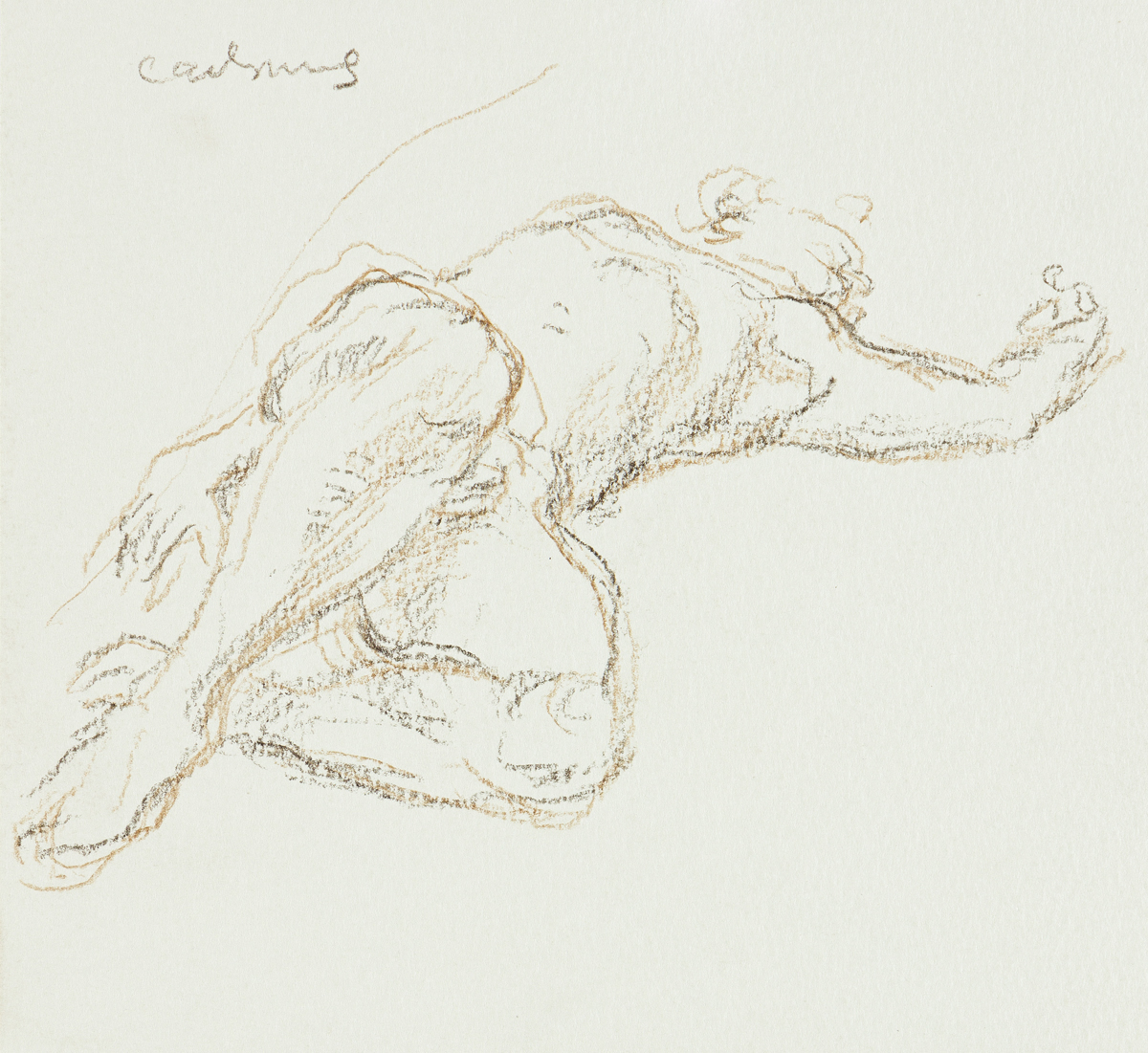 PAUL CADMUS (1904-1999) Reclining Male Nude.
